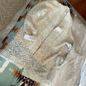 women’s wool gap cardigan large tall brown cream